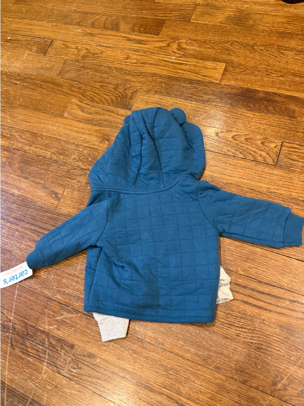Carter's Teal Quilted Hooded Jacket - Picture 3 of 11